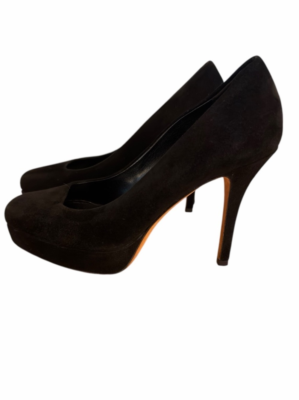 Vintage Gucci Black Suede Platform Pumps Stiletto Heels Y2K Designer Size 35.5 - Picture 5 of 11